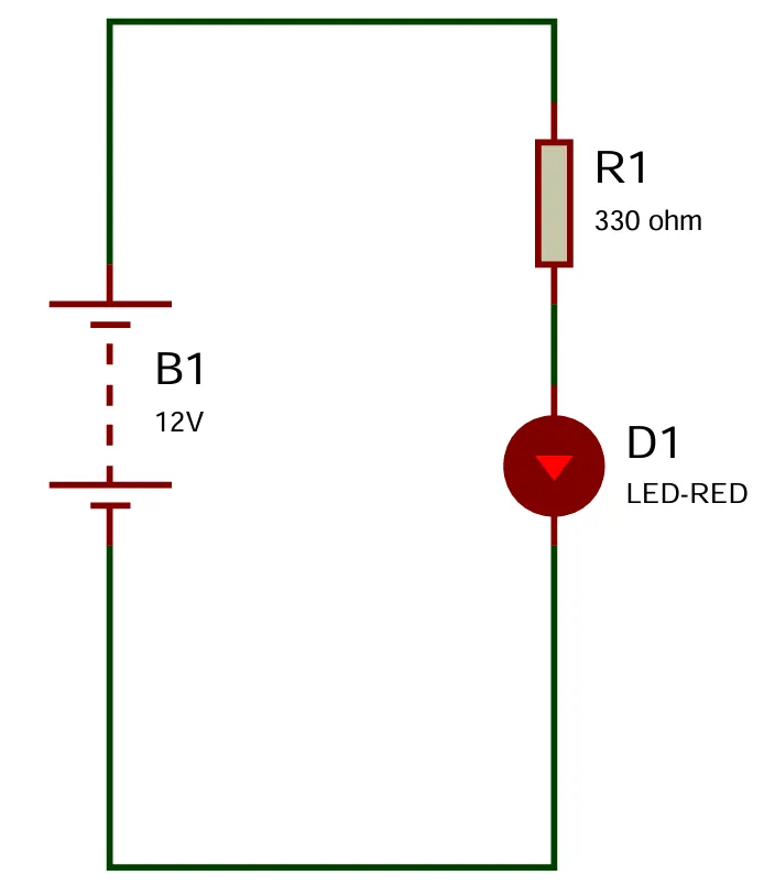 Resistor use to regulate flow of current